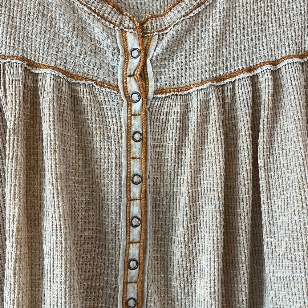 We The Free Beige Long Sleeve Blouse - Picture 3 of 7